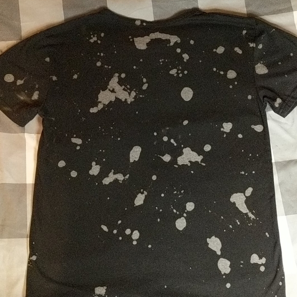 Bleach dyed "Saved" Christian T-shirt. - Picture 3 of 3